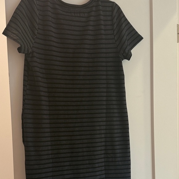 LOFT Black and White Striped Mini Dress - Picture 5 of 5